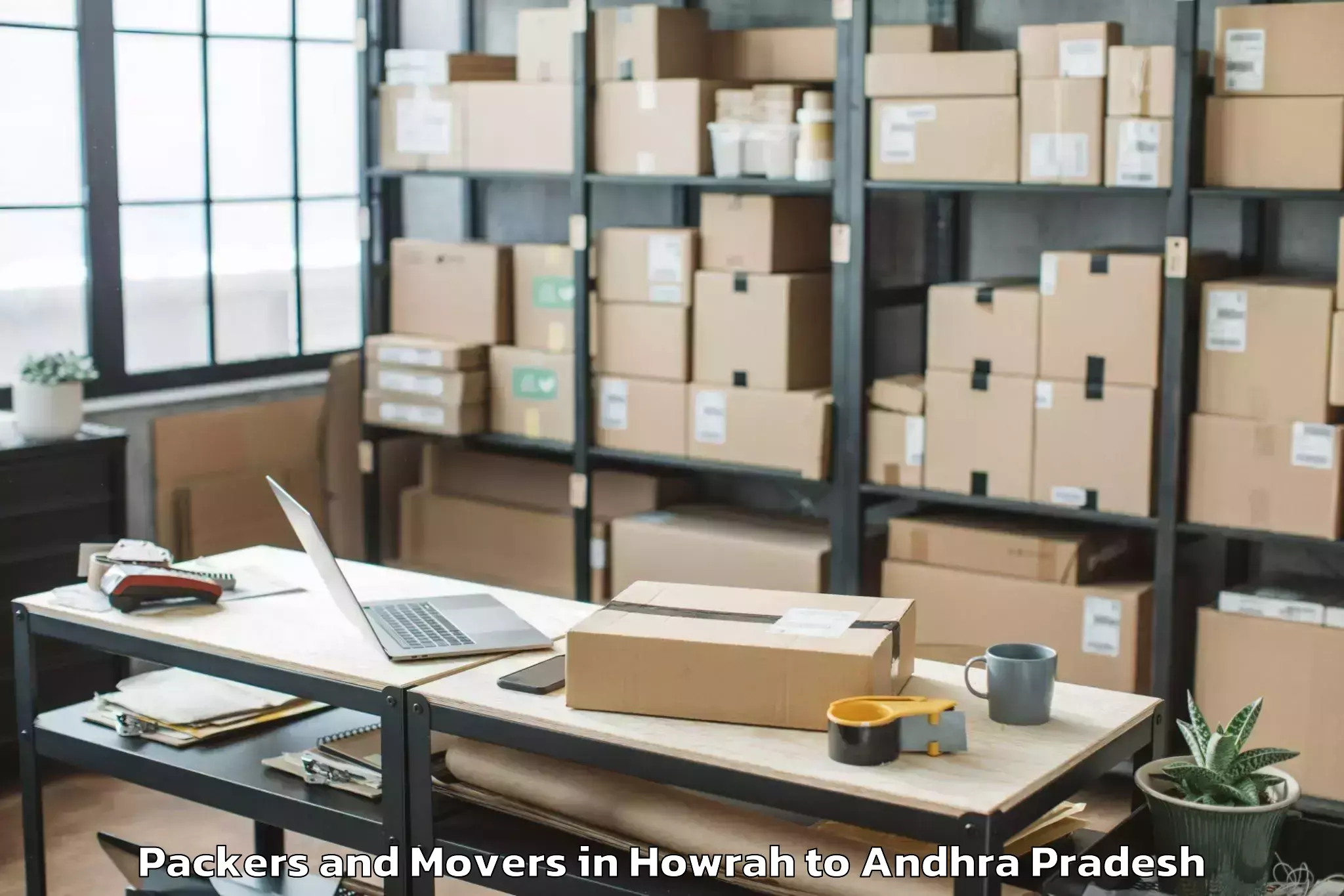 Reliable Howrah to Vetapalem Packers And Movers